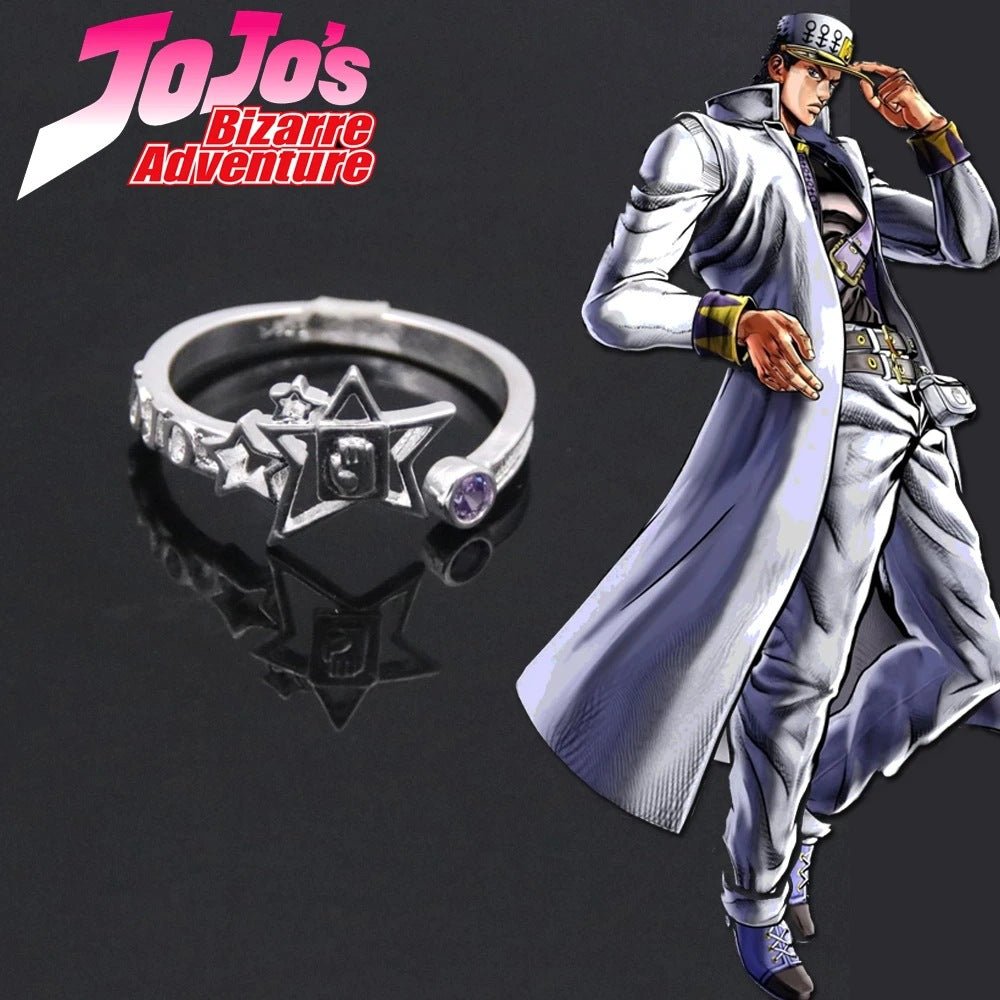 Anime JoJo's Bizarre Adventure Anime JoJo's Bizarre Adventure Josuke Higashikata Star Ring Stand Platinum Heart COS Ring - Hemspire