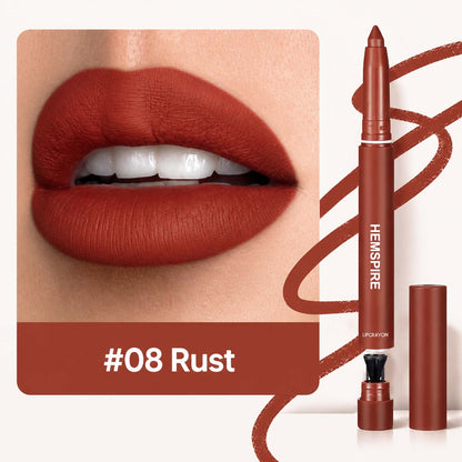 💄Hemspire 2-in-1 Matte Lip Crayon Lipstick & Liner