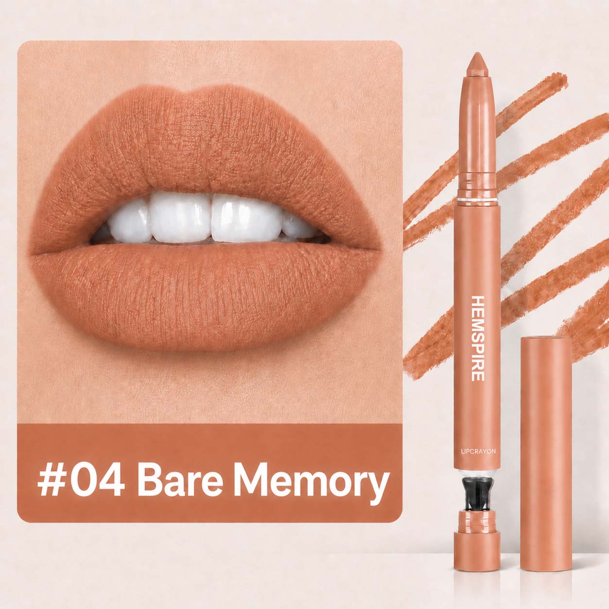 💄Hemspire 2-in-1 Matte Lip Crayon Lipstick & Liner