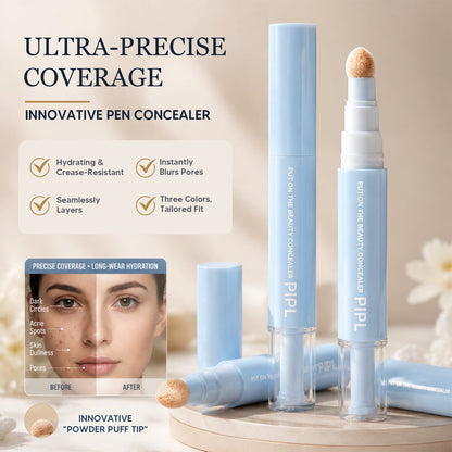 2-in-1 Liquid Foundation & Eye Concealer PenPIPL Formula Dual-Effect