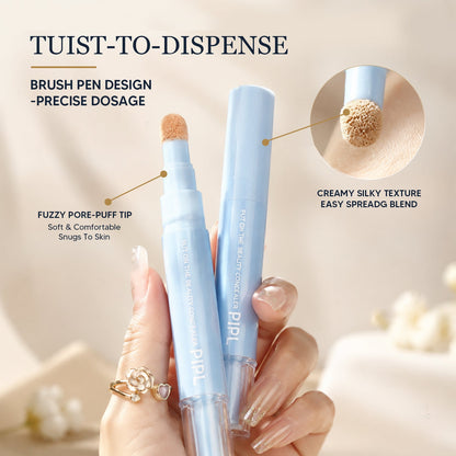 2-in-1 Liquid Foundation & Eye Concealer PenPIPL Formula Dual-Effect