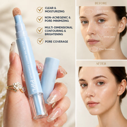2-in-1 Liquid Foundation & Eye Concealer PenPIPL Formula Dual-Effect