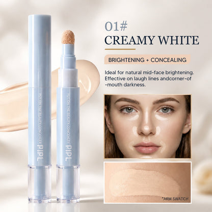 2-in-1 Liquid Foundation & Eye Concealer PenPIPL Formula Dual-Effect