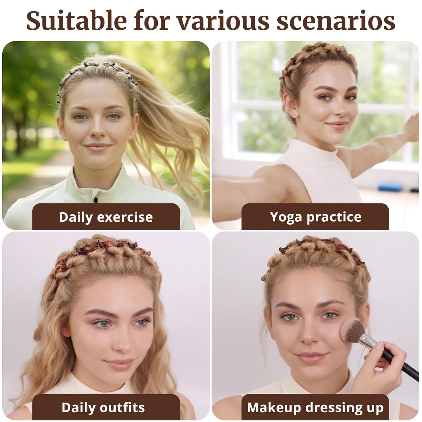 Clip Headband for Twisty Bangs, 90s Hair Accessories for Women