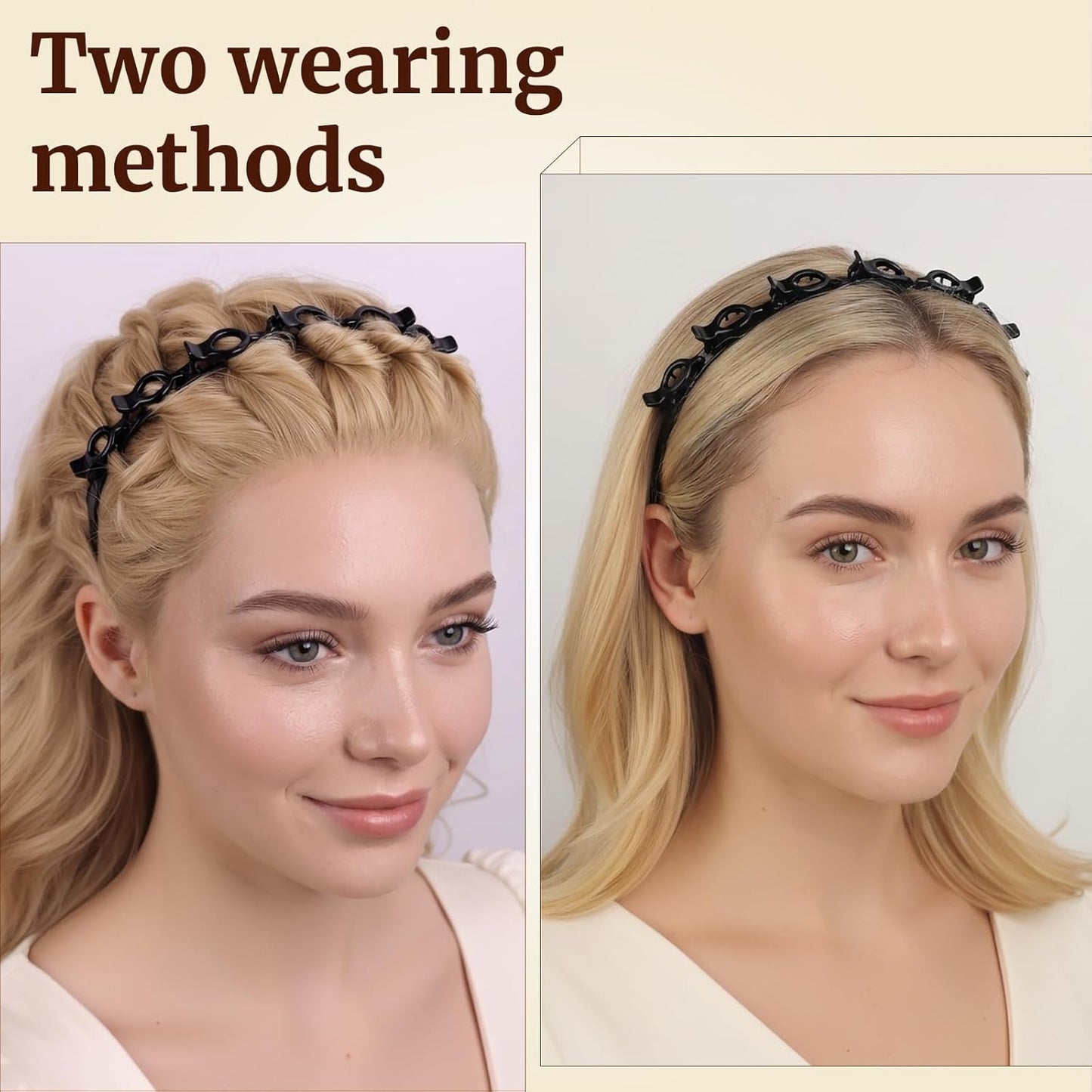 Clip Headband for Twisty Bangs, 90s Hair Accessories for Women