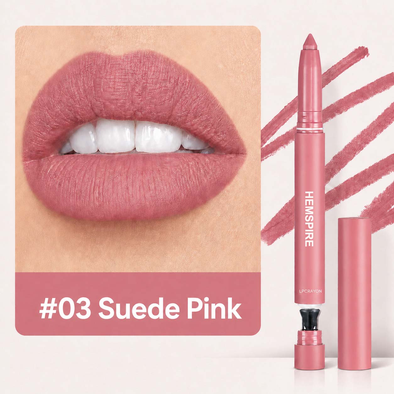 💄Hemspire 2-in-1 Matte Lip Crayon Lipstick & Liner