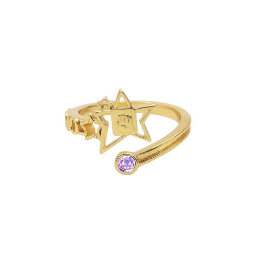 Anime JoJo's Bizarre Adventure Anime JoJo's Bizarre Adventure Josuke Higashikata Star Ring Stand Platinum Heart COS Ring - Hemspire