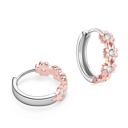 Daisy flower moissanite ear ring - Hemspire