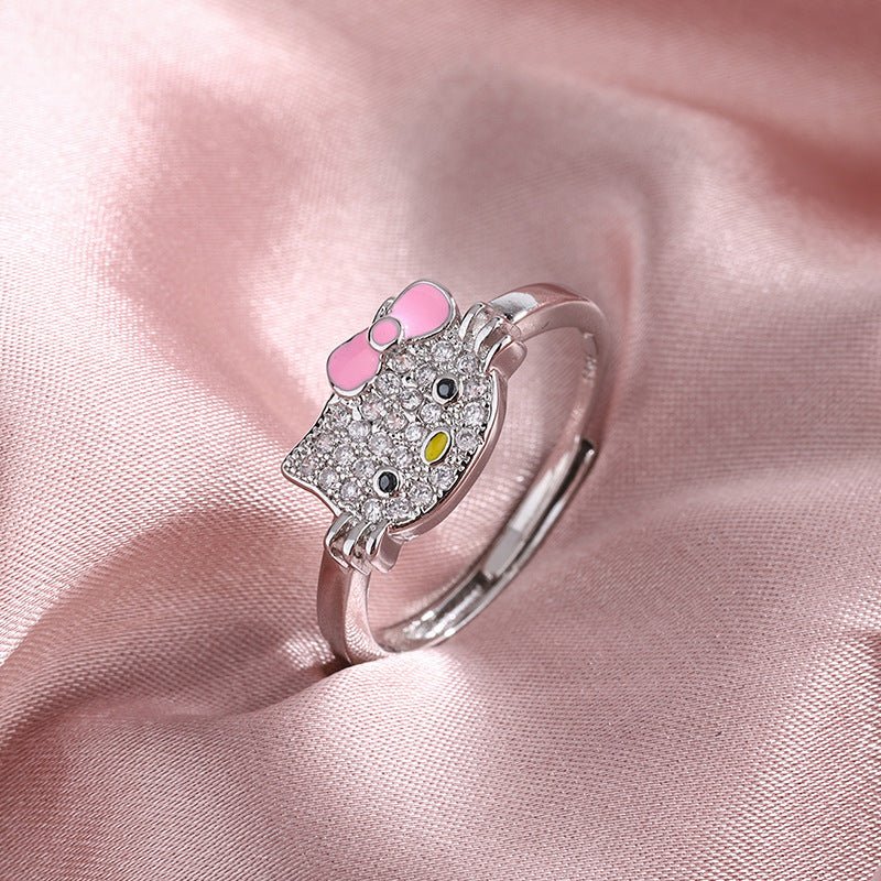 Kitty Cat Open Ring Jewelry - Hemspire