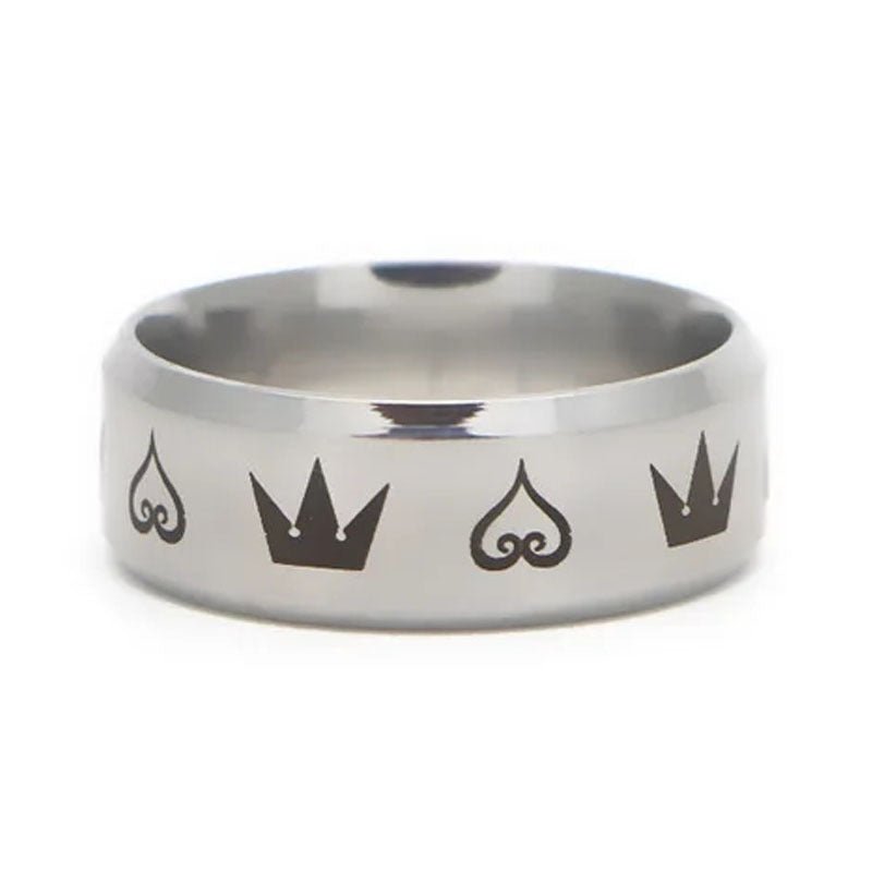 Stainless Steel Crown Couple Promise Rings for Men and Women - Hemspire