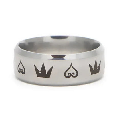 Stainless Steel Crown Couple Promise Rings for Men and Women - Hemspire