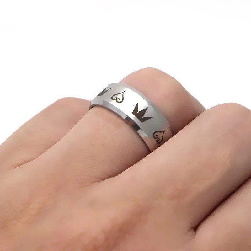 Stainless Steel Crown Couple Promise Rings for Men and Women - Hemspire