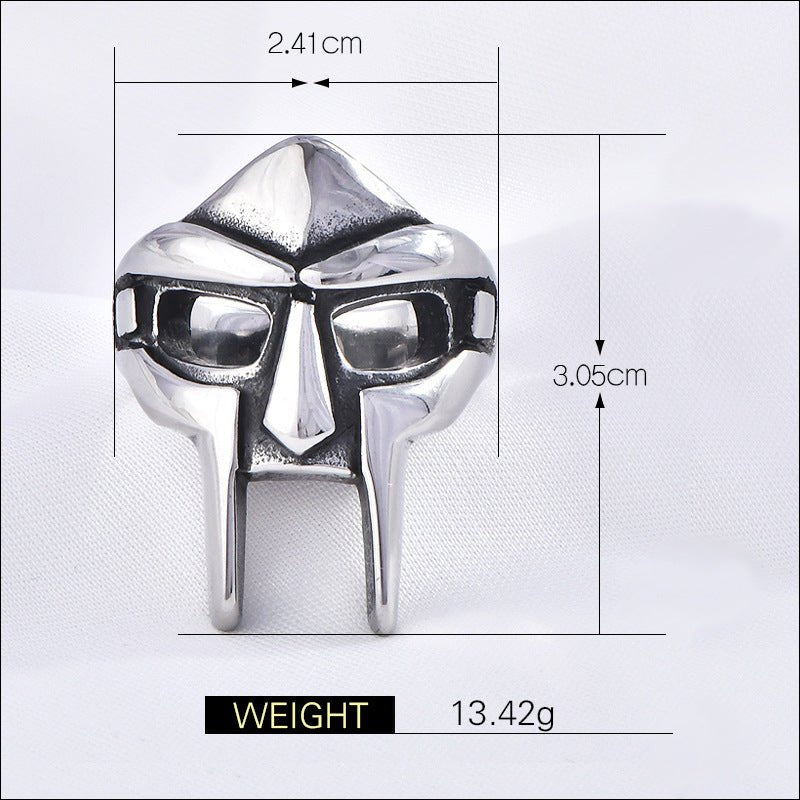 Stainless steel men's ring jewelry mask titanium steel ring - Hemspire
