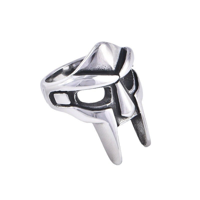 Stainless steel men's ring jewelry mask titanium steel ring - Hemspire