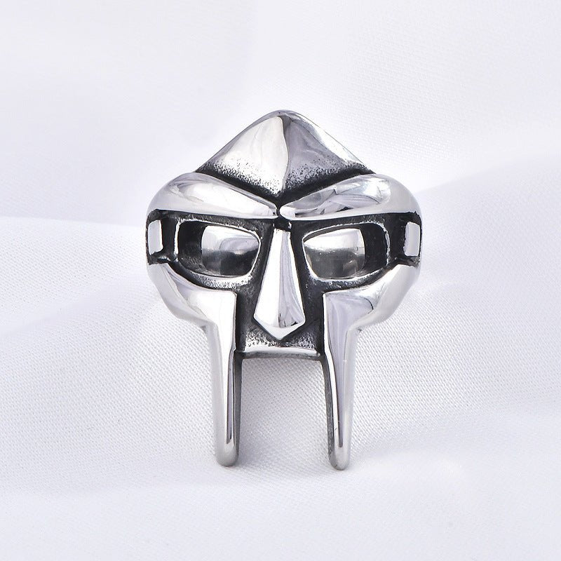 Stainless steel men's ring jewelry mask titanium steel ring - Hemspire