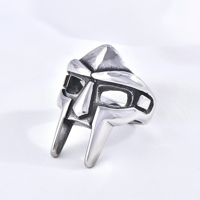 Stainless steel men's ring jewelry mask titanium steel ring - Hemspire