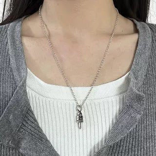 Vintage Peach Heart Cross Pendant Necklace - Hemspire