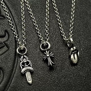 Vintage Peach Heart Cross Pendant Necklace - Hemspire