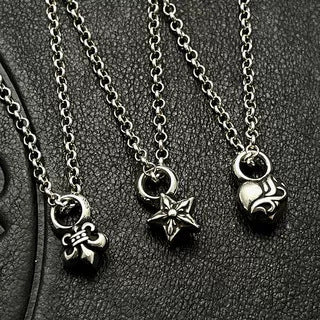 Vintage Peach Heart Cross Pendant Necklace - Hemspire
