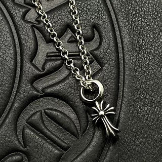 Vintage Peach Heart Cross Pendant Necklace - Hemspire
